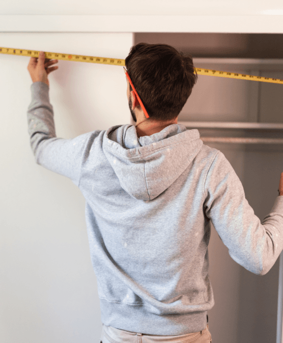 Seth installing a closet